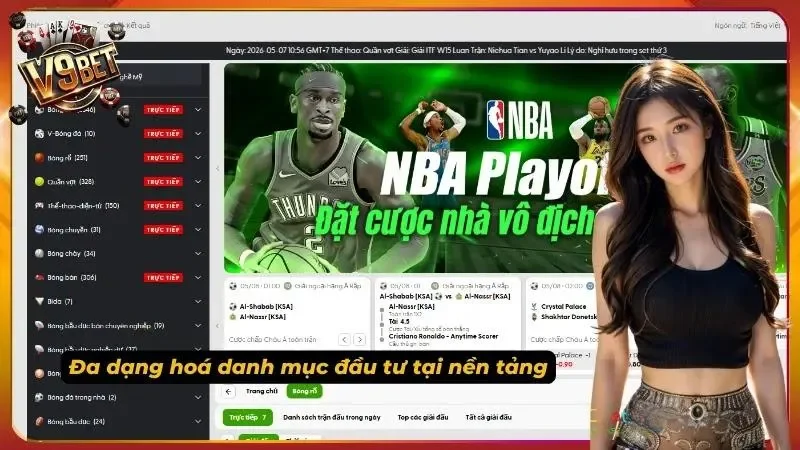 Sảnh cược phong phú giúp cược thủ có nhiều lựa chọn