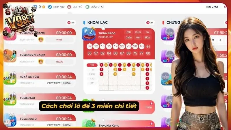 Lô Đề V9bet – Cách Chơi 3 Miền & Tỷ Lệ 1 Ăn 99 Chi Tiết 2 Phân biệt nhịp quay ba miền giúp bạn đọc cầu chuẩn hơn